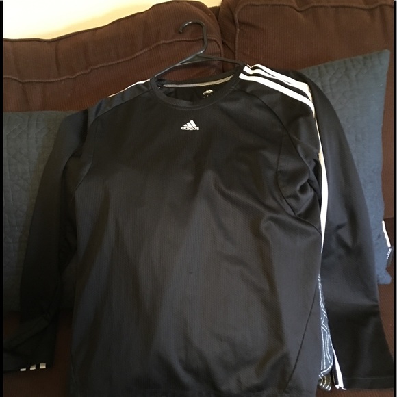 adidas black striped shirt